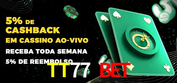 Promoções do cassino ao Vivo TT77 Bet